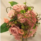 Pink Mixed Rose & Twigs Posy Bouquet