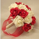 Red & Ivory Diamante Bridesmaid's Bouquet
