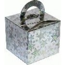 Silver Stars Balloon Weight / Favour Boxes