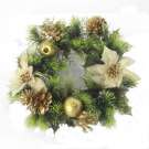 Luxury 11'' Gold Poinsettia Christmas Wreath