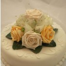 Cream & Gold Rose Diamante Cake Topper