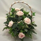 Light Pink Rose Flowergirl's Basket