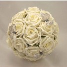 Ivory Rose Diamante Butterfly Bouquet