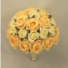 Gold & Ivory Diamante Rose Table Posy