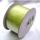 Green Ribbon Wired Organza 50mm