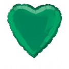 18'' Dark Green Heart Foil Balloon
