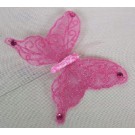 Pink Sheer Organza Butterflies