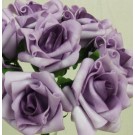 6 Luxury Purple Medium Roses