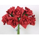 6 Luxury Red Medium Roses